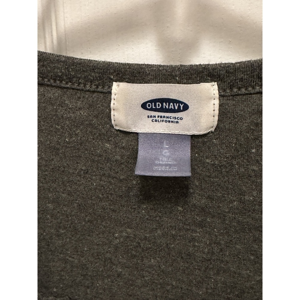 Old Navy L TALL Large LT Green Short Sleeve, V-Neck Soft, Thin, light weight - Picture 3 of 7